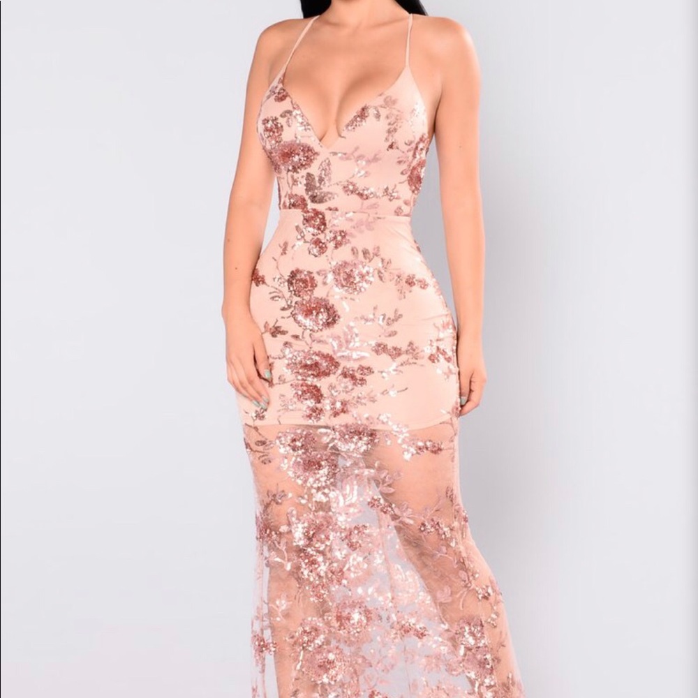 NWT rose gold dress